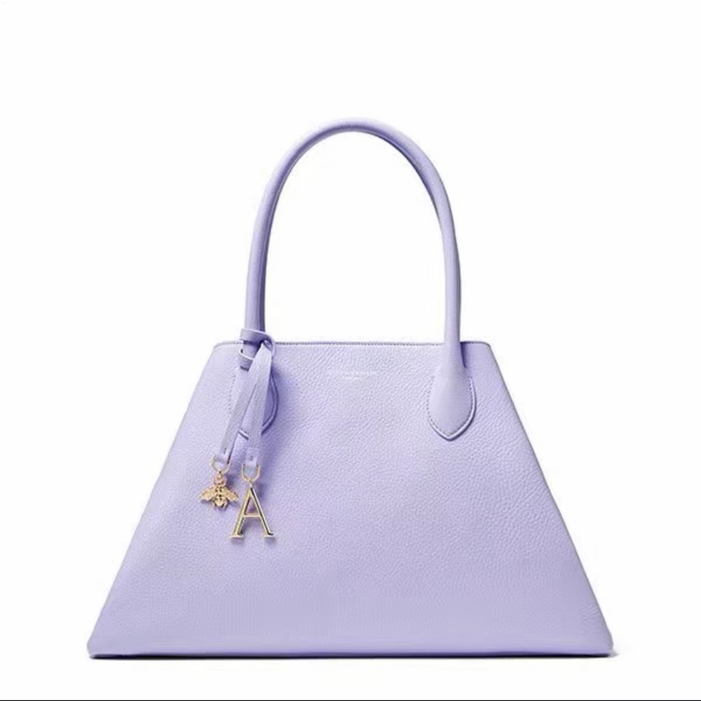 Aspinal of London Classic Pebbled Leather Tote in Pale Pink
